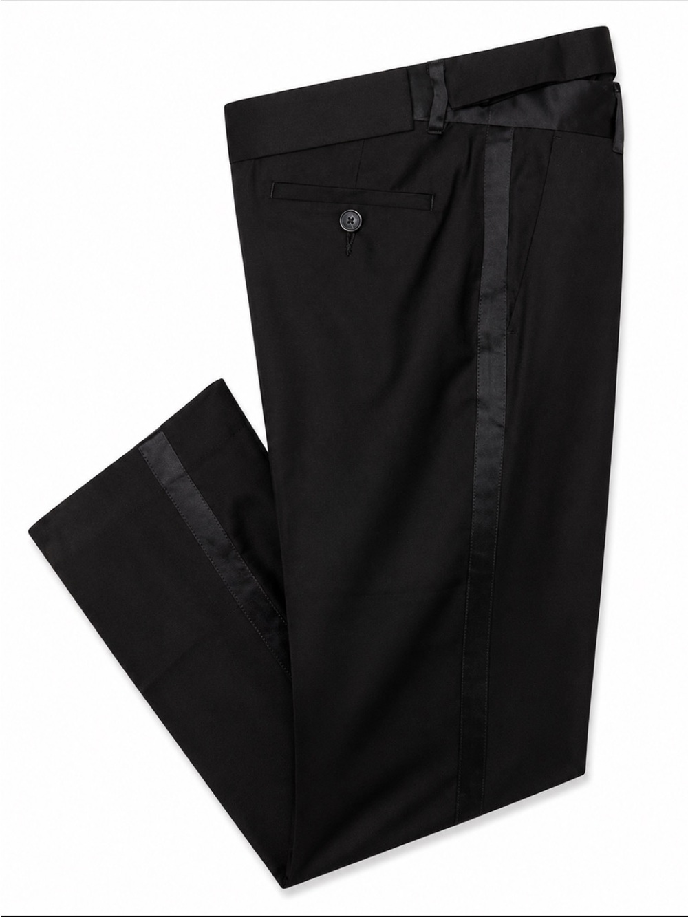 Calvin Klein Black Dress Pants with Satin Side Stripe